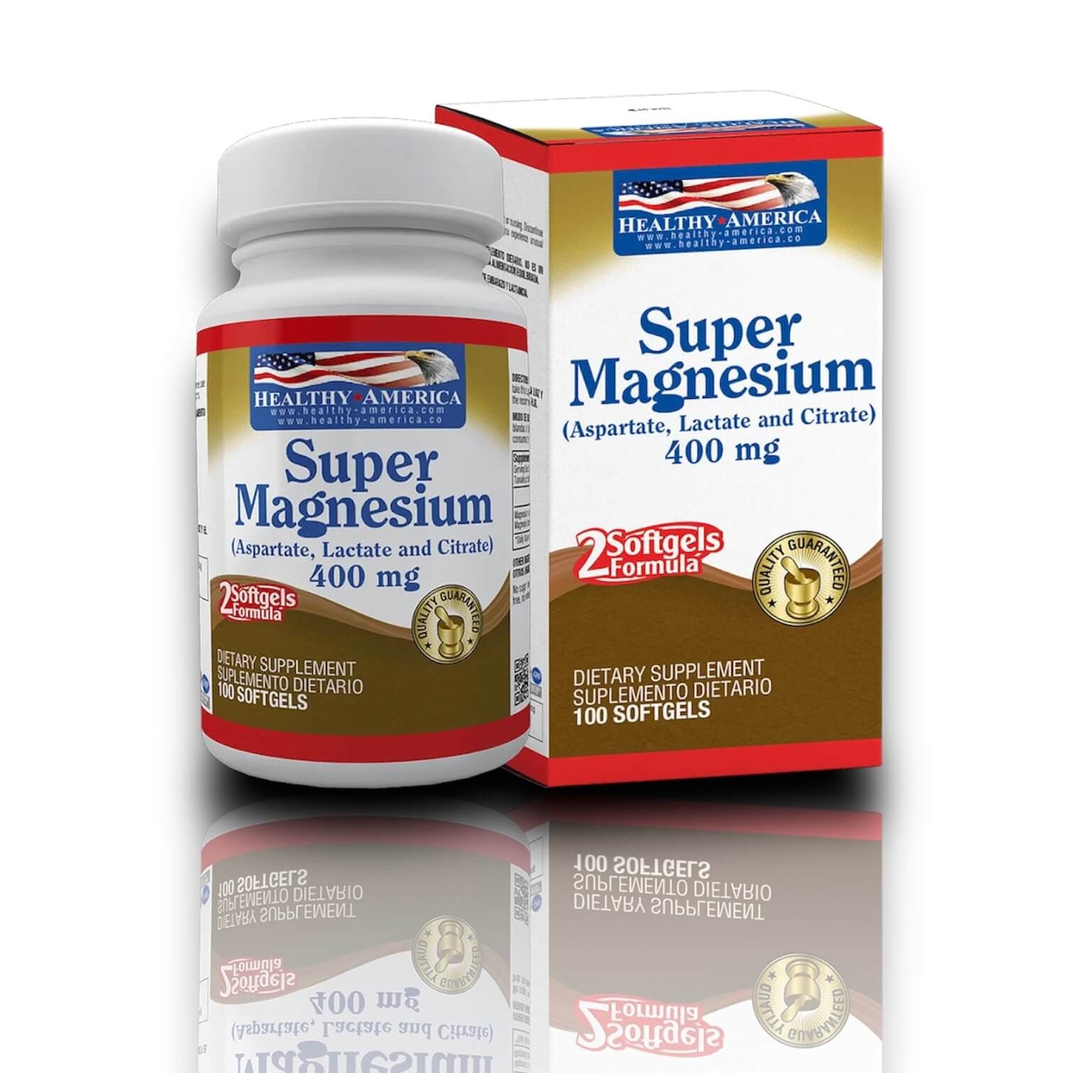 Super Magnesium  400 Mg x 100 Soft - Healthy America.