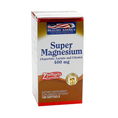 Super Magnesium  400 Mg x 100 Soft - Healthy America.