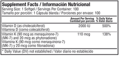 Duovit vitamina D y vitamina  K 100 capsulas